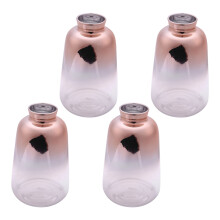 4X Glass Vase Nordic Electroplated Gold Vase Glass Flower Vases for Home Decor Dried Flower Bottle Bar Decoration