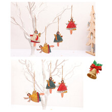 12 PCS Christmas Metal Dancing Angel Pendants Christmas Tree Hanging Ornaments Xmas Tree Doll Decorations for Home Party