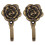 8Pcs Metal Rose Flower Curtain Tie Back Tieback Holders Wall Hooks Decor 2