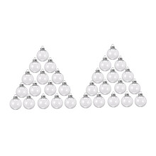 30 PCS Round Clear Christmas Balls Fillable DIY Christmas Tree Balls Made of Plastic Christmas Balls Tree Decorations