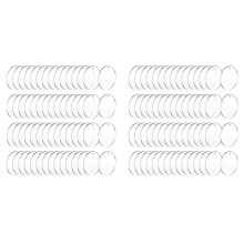 100 Pcs 3 Inch Acrylic Blanks with Hole Transparent Circle Ornament Clear Round Acrylic Christmas Ornament Blanks