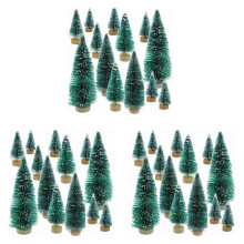 102 Pezzi Albero di Natale Snow Frost Piccolo Albero di Pino Decorazione Desktop DIY Ornamenti Natalizi Decorazioni per Alberi