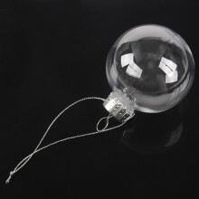 Clear DIY Baubles Shatterproof Seamless Plastic XMAS  Home Tree Decor Gift - 60mm QTY:12