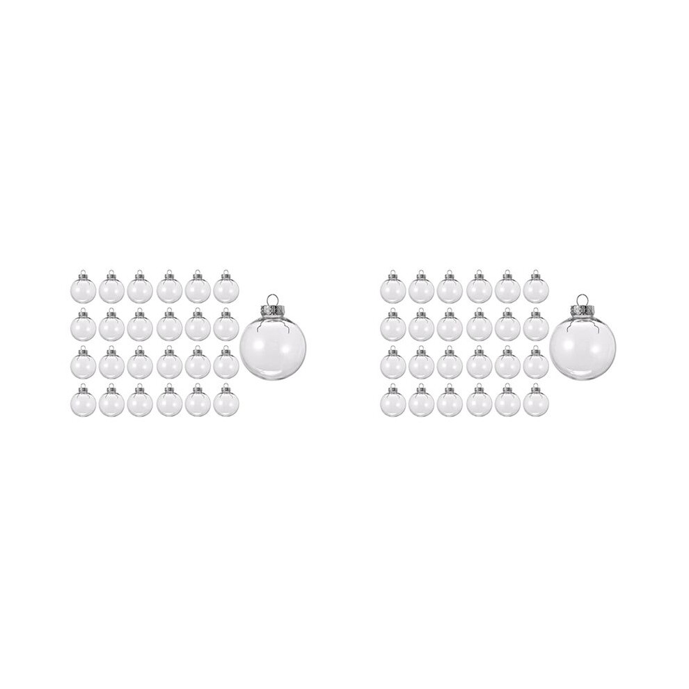 48Pcs Clear Plastic Fillable Christmas Balls 8Cm Diy Xmas Tree Ornament Decoration Arts Crafts 6032793051833