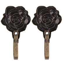 16Pcs Metal Rose Flower Curtain Tie Back Tieback Holders Wall Hooks Decor