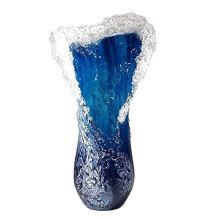 Sea Wave Vase, Wavy Vase Resin  Wavy Vase for Office Living Room Decorations Coffee Shop Decor 30cm