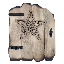 Pentagramme Miniature Arbre Porte Extérieur Miniature Arbre Décoration Porte Fée Porte Jardin Accessoires Décoration Noël