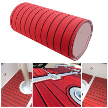 2X Self-Adhesive EVA Foam Teak Decking Yacht Marine Flooring Synthetic Boat Floor Mat 2400X450X6mm Red