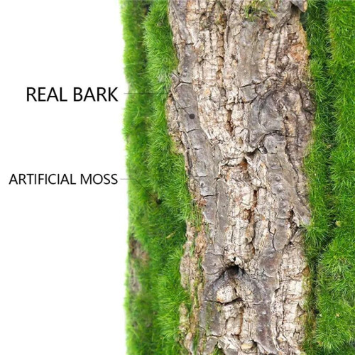 3X Artificial Bark Decoration Real Dried Pine Tree Bark with Artificial Moss 1