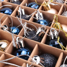 128 Stück Mehrzweck Weihnachts Schmuck Weihnachts Geschenke Weihnachten Baum Kugeln -Blau Gold