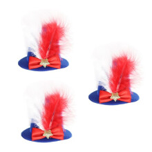Blauwe Hoofddeksels voor Kinderen en Volwassenen Nationale Feestdag Verendecoratie Topper