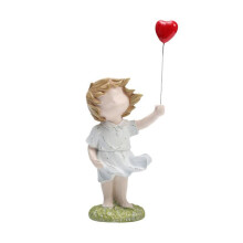 Girl Holding Balloon Ornament, Living Room Decoration, Peace, Anti-War and Love Ornament,B