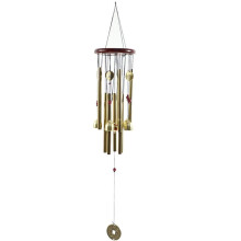 Grote Metalen Houten Windgong met Meerdere Buizen, Deurdecoratie, Legering, Beldecoratie