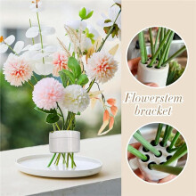 Spiraler Ikebana-Stielhalter, Spiralstielhalter für Blumen, Spiralstielhalter für Vasen, Spirale DIY 2 Stück Beige Grau