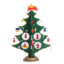 DIY Wooden Christmas Tree Christmas Tree Gift Holiday  Christmas Tree Home Decoration Three-Dimensional Green