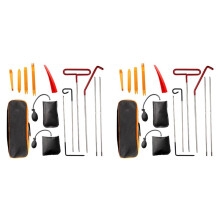 28 Stück Auto Tür Öffnen Freischalten Werkzeug Kit Aussperren Sperren Notfall Keile Luft Pumpe Universal Notfall Kit für Fahrzeuge