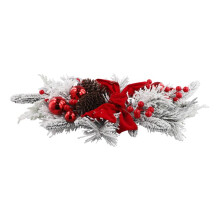 Ganhados de Natal, Guirlanda de Natal para Escadas, Porta, Lareira, Janela, Decoração de Natal Interna Externa 60x30cm Vermelho
