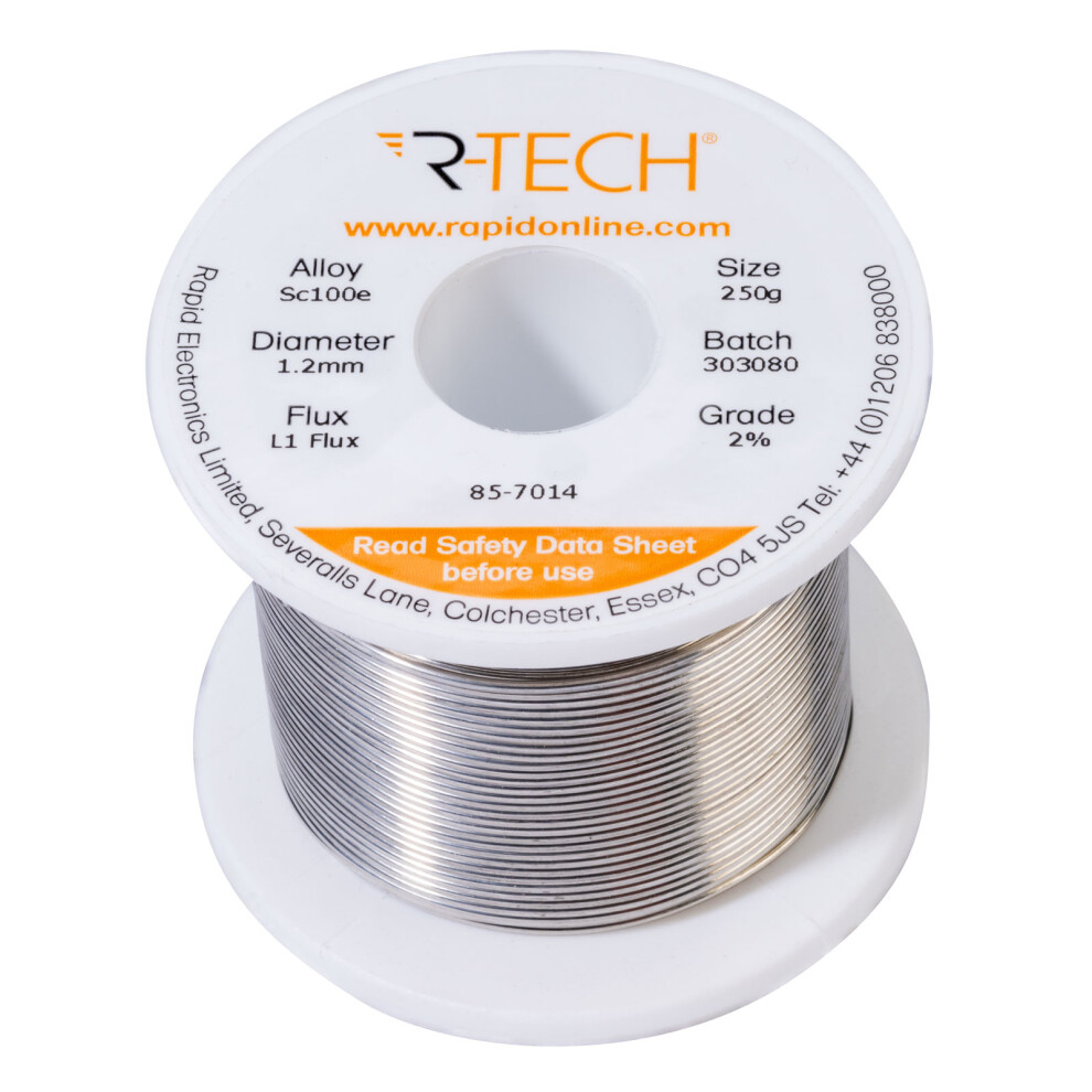 R-Tech 857014 Sc100e Solder 2% L1 Flux 5053556008667