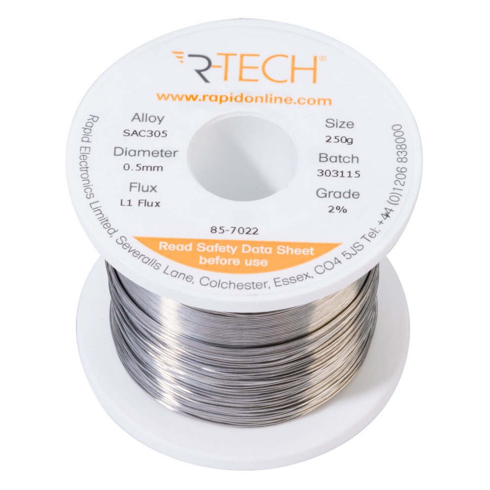 R-Tech 857022 Sac305 Solder 2% L1 Flux 5053556008742