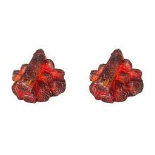 2X LED-Künstliches Feuerflammenlicht, Flammenloses Kaminlicht, LED-Kamin mit Realistischer Holzfeuerflamme