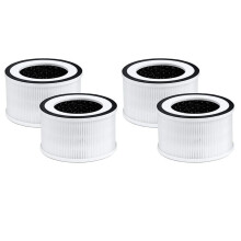 Replacement True HEPA Filters Compatible for Afloia Fillo/Halo/Allo Air Purifier 3-Stage Filtration, 4 Pack
