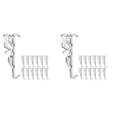 Clips de Cenefa, Clips de Cenefa de PláStico Transparente para Persianas, Clips de Persiana de Ventana Oculta para Cenefa de Persiana Horizontal (24