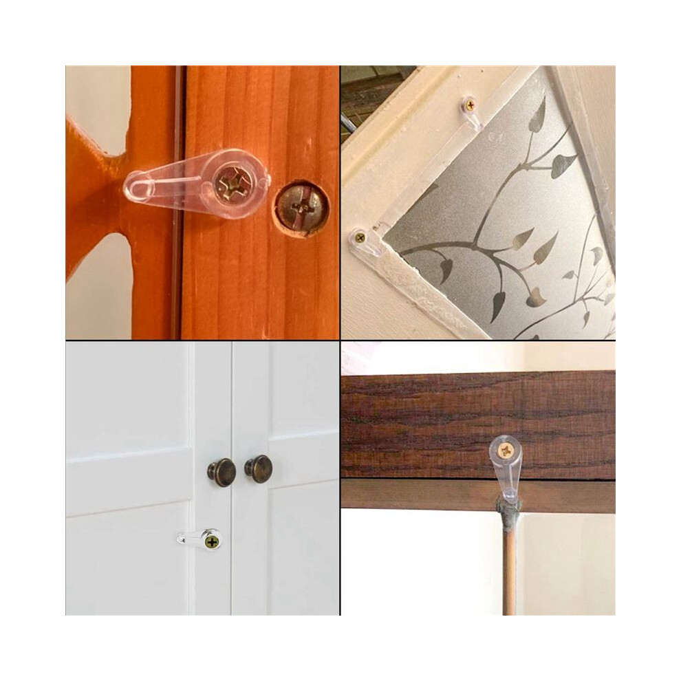 100 Pairs Glass Retainer Clips Kit Cabinet Glass Clips 4Mm Doors Clips With Screws For Fixing Glass Cabinet Doors 6032112133196