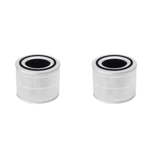 2X Hepa Filter for Levoit Core 300-RF HEPA Levoit Activated Carbon Filter Core 300 Levoit Air Purifier Filter,White