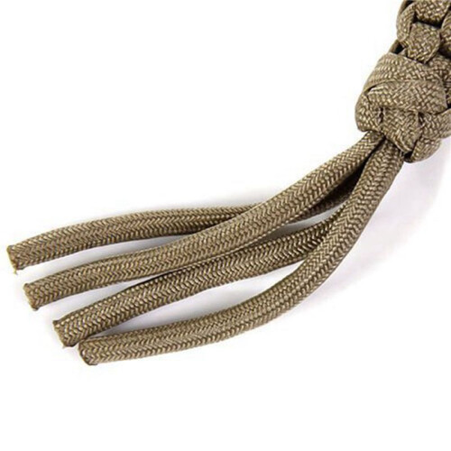 5X Paracord Square Weave Cuchillo Lanyard - Caqui 2