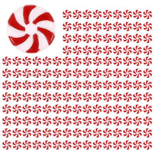 300Pcs Christmas Cane Christmas Tree Hanging Peppermint Ornaments for Holiday Decoration Party Favors 25mm