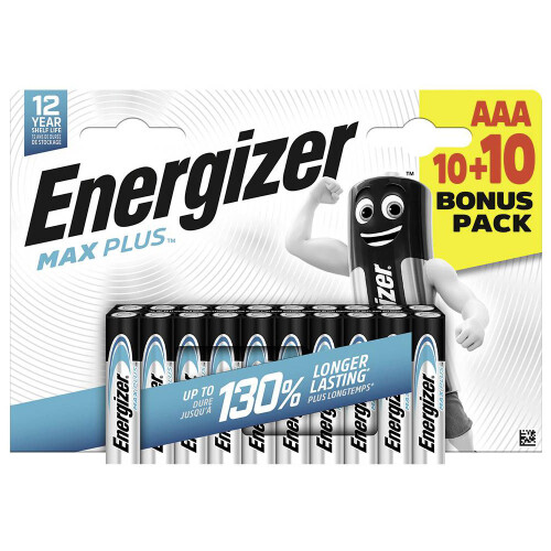 Energizer Energizer E304145700 Max Plus AAA Battery Alkali-Manganese 1.5V 20 pc(s)
