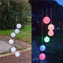 2X Carillon ÉOlien Suspendu à ÉNergie Solaire D'ExtéRieur, Windchimes Unique Outdoor Yard Garden Decor Best Gifts pour Mom