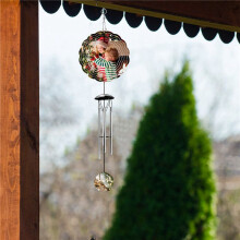 2X Sublimation Wind Spinner Blanks DéCor ExtéRieur, Carillons ÉOliens avec 4 Tubes en Aluminium ÉPaissi pour Maman Grand-MèRe Femmes