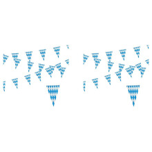 2Stück 10M Bayerische Girlande Dekoration Oktoberfest Dekor Bayern Party Oktoberfest Wimpel Bayerische Banner Bayern Foto Prop