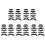 60  Fausses Moustaches Auto-Adhesives/pour le Bal Costumee 1