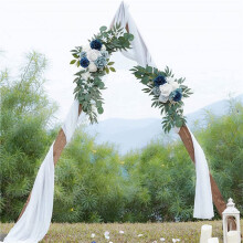2X Artificial Wedding Arch Flower Kit Boho Eucalyptus Garland Curtains Wedding Decoration Welcome Sign,A
