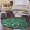 2X Leaf-Shaped Rug, Home Decoration Rug, Bathroom Mat, Green Rug 3