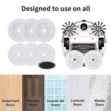 9x Reusable Replacement Mop Pads Compatible for 3115 SpinWave Hard Floor Expert Wet and Dry Robot Vacuum