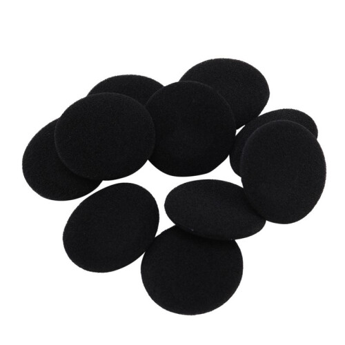 100 Spugnette Morbide Protettive Orecchio Nero per Cuffie da 5cm