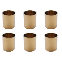 6X Gold Flower Vase Pen Holder Desktop Storage Container for House Office - Cylinder