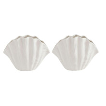 2X Vase en CéRamique en Forme de Coquille de Style Nordique, DéCoration de Maison, Support de Plante à Fleurs Artificielles, Vaisselle, Arrangement