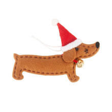 8 Pièces Ornements de NoëL Cadeau de NoëL Teckel Décoration D'Arbre de NoëL PoupéE Pendentif Accrocher des Décorations pour la Maison
