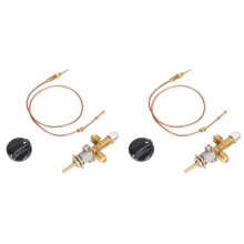 2X Gas Fireplace Fire Pit Flame Failure Control Valve Kit Fire Pit Thermocouple Replace Control Valve Fireplace Parts