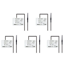 5X Tuya Zigbee-Schalter mit Temperatursensor, Passives Trockenkontakt-Zigbee-Relais, Funktioniert mit Home Assistant, AC 85-250 V
