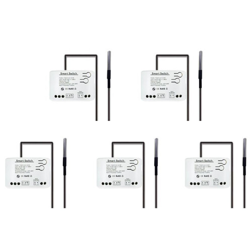 5X Tuya  Zigbee  with Temperature Sensor Passive Dry Contact Zigbee Relay Work with Home Assistant AC 85-250V