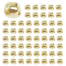 1000 Pieces Jingle Bells, 15mm Metal Jingle Bells Bells Beads for DIY Gold