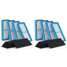 Filter Replacement for Holmes AER1 HAPF30 Air Puri-Fiers, 8 True HEPA Filters + 16 Carbon Booster Filters