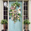 2X Easter Rabbit Front Door Wreath for Front Door,Easter Bunny Butt Shape Garland Wall Decor Spring Wreath Decoration 8