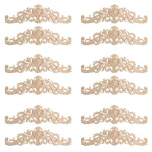 12pcs Wood Cabinet Furniture Carving Corner Wood Ornament Wood Ornaments Handmade