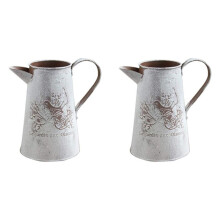 2X Watering Can Vase French Jug Home Decoration Vase Flower Arrangement Iron Flower Making Gardening 17cm